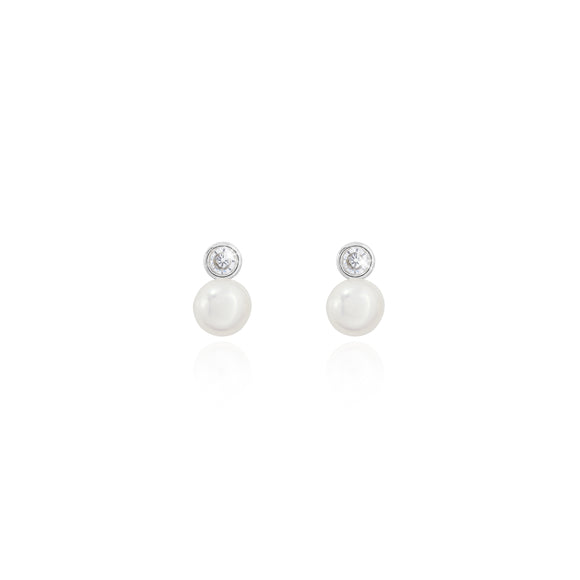 Joma Jewellery Happy Ever After Bridal Jewellery Pearl Cz Earrings
