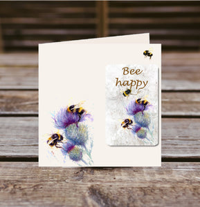 Field and Fur Gifts - BEE , Fridge Magnet greetings card