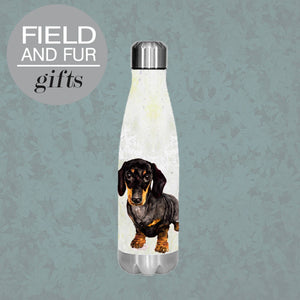 Field and Fur Gifts - Danny, Dachshund , insulated water bottle, keeps your drink