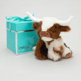 Jomanda Texas Longhorn Highland Cream Brown Mini Soft Toy Cow 11cm