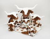 Jomanda Texas Longhorn Highland Cream Small Brown Cow Plush Toy 18cm