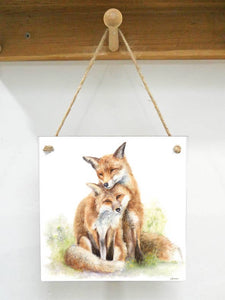 Field and Fur Gifts - Hanging Art plaque, Stand by me, Fox pair