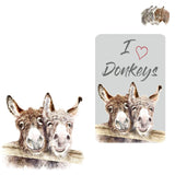 Field and Fur Gifts - DONKEY, Fridge Magnet greetings card