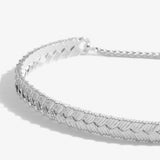 Joma Jewellery Bracelet Bar Silver Textured Bracelet