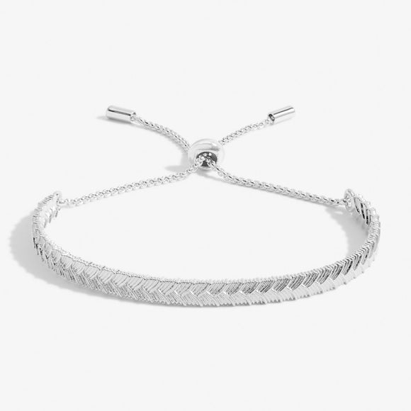 Joma Jewellery Bracelet Bar Silver Textured Bracelet