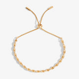 Joma Jewellery Bracelet Bar Gold Rope Bracelet