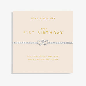 Joma Jewellery Forever Yours  'Happy 21st Birthday'    Bracelet