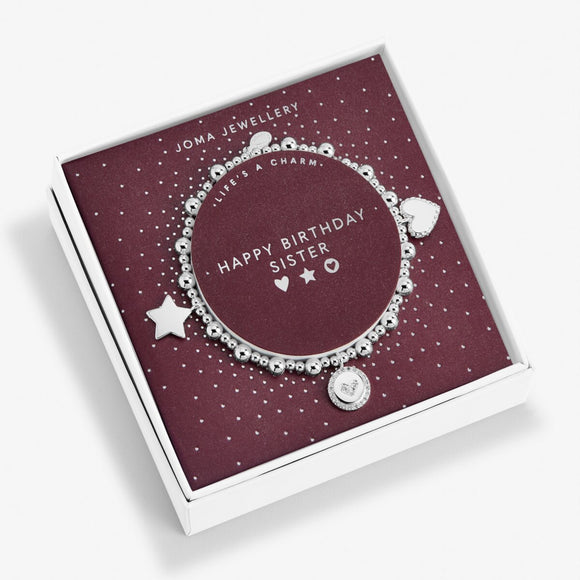 Joma Jewellery Lifes A Charm  'Happy Birthday Sister' Bracelet
