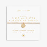 Gold  A Little  'First my Sister Forever My Friend' Bracelet By Joma Jewellery