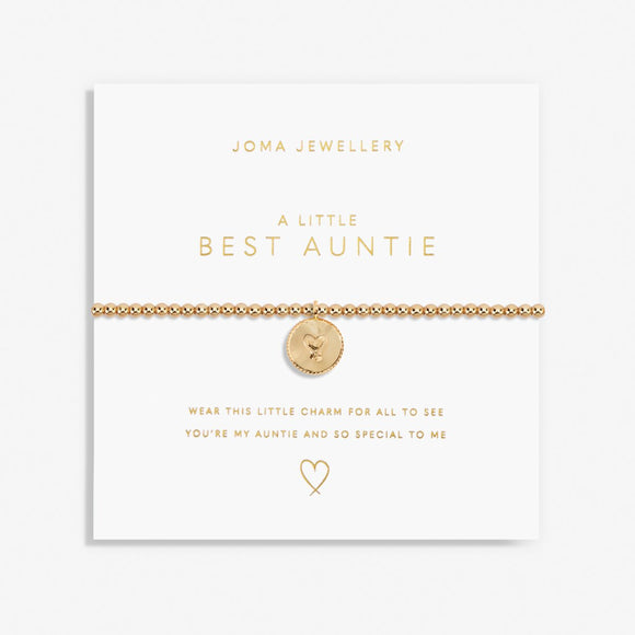 Gold  A Little  'Best Auntie' Bracelet By Joma Jewellery