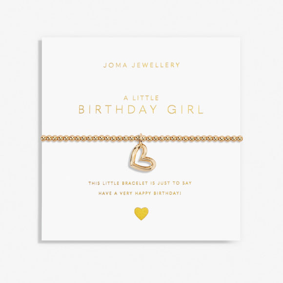 Gold  A Little  'Birthday Girl Bracelet By Joma Jewellery