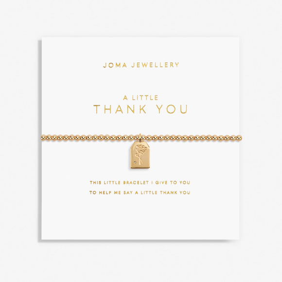Gold  A Little  'Thank You' Bracelet By Joma Jewellery