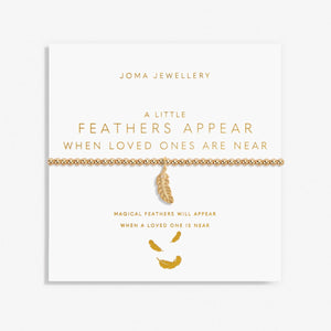 Gold  A Little  Feathers Appear When Loved Ones Are Near' Bracelet By Joma Jewellery