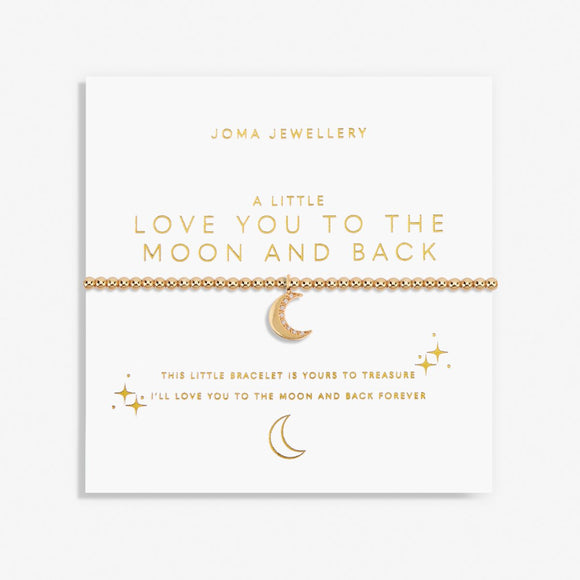 Gold  A Little  'Love You To The Moon And Back' Bracelet By Joma Jewellery