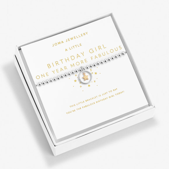 Joma Jewellery Beautifully Boxed 'Birthday Girl One Year More Fabulous' Bracelet