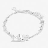Forever Yours 'Love You To The Moon And Back' Bracelet In Silver Plating By Joma Jewellery