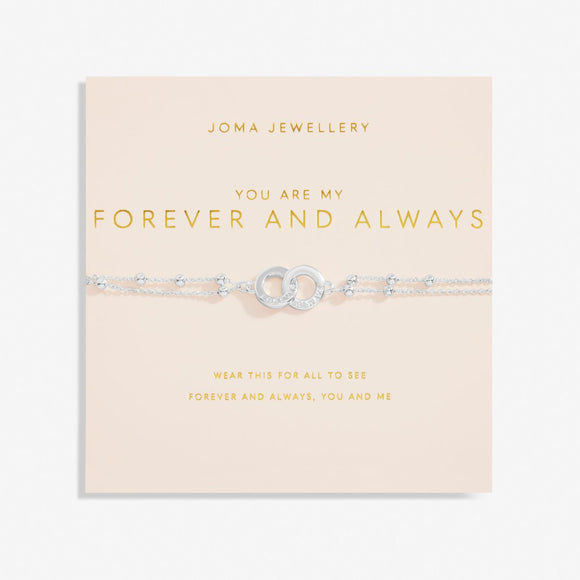 Forever Yours 'You Are My Forever And Always' Bracelet In Silver Plating By Joma Jewellery