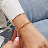 Share Happiness 'Do What You Love, Prioritise Happiness' Bracelet In Gold Plating By Joma Jewellery