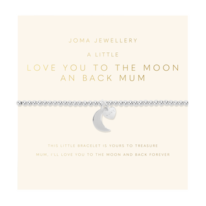 Mother's Day A Little 'I Love You To The Moon And Back Mum' Bracelet In Silver Plating From Joma Jewellery