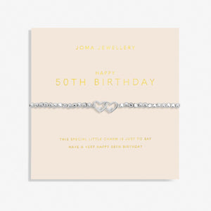 Forever Yours '50th Birthday' Bracelet In Silver Plating By Joma Jewellery