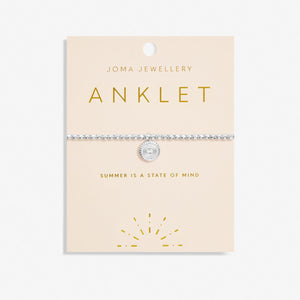 Coin Anklet In Silver Plating By Joma Jewellery