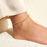 Hammered Heart Anklet In Gold Plating By Joma Jewellery