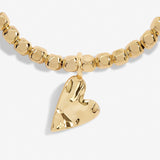 Hammered Heart Anklet In Gold Plating By Joma Jewellery