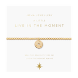 A Little 'Live In The Moment' Bracelet In Gold Plating by Joma Jewellery