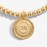 A Little '30th Birthday' Bracelet In Gold Plating by Joma Jewellery