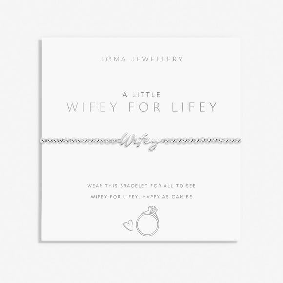 A Little 'Wifey For Lifey' Bracelet In Silver Plating  Joma Jewellery