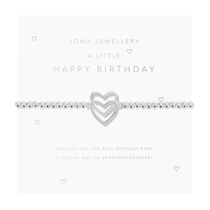 A Little 'Happy Birthday' Bracelet In Silver Plating And Gold Plating by Joma Jewellery