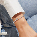 A Little 'Friendship Laughter Happiness' Bracelet In Silver Plating by Joma Jewellery