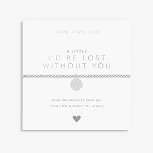 A Little 'I'd Be Lost Without You' Bracelet In Silver Plating From Joma Jewellery