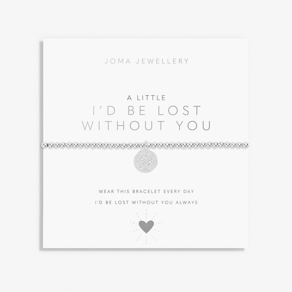 A Little 'I'd Be Lost Without You' Bracelet In Silver Plating From Joma Jewellery