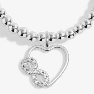 A Little 'Friends Make You Laugh Louder, Smile Brighter And Dream Bigger' Bracelet In Silver Plating From Joma Jewellery