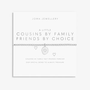 A Little 'Cousins By Family Friends By Choice' Bracelet In Silver Plating Joma Jewellery