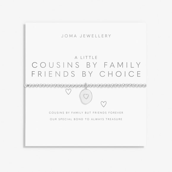 A Little 'Cousins By Family Friends By Choice' Bracelet In Silver Plating Joma Jewellery