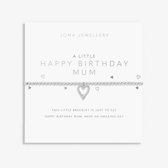 A Little 'Happy Birthday Mum' Bracelet In Silver Plating Joma Jewellery