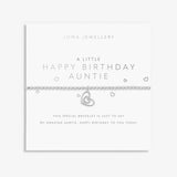 A Little 'Happy Birthday Auntie' Bracelet In Silver Plating Joma Jewellery