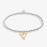 A Little 'Be Bold Be Brave Be Beautiful' Bracelet In Silver And Gold Plating Joma Jewellery