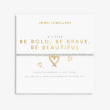 A Little 'Be Bold Be Brave Be Beautiful' Bracelet In Silver And Gold Plating Joma Jewellery