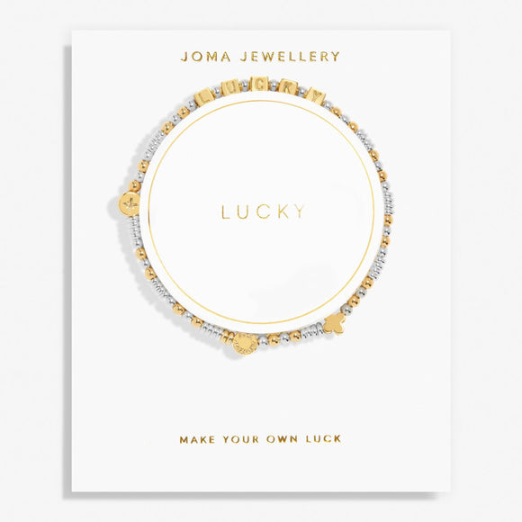 Joma Jewellery Happy Little Moments 'Lucky' Bracelet In Silver And Gold Plating