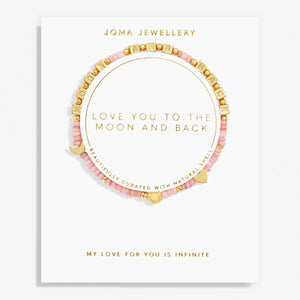 Joma Jewellery Happy Little Moments 'Love You To The Moon And Back' Bracelet In Gold Plating