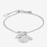 Joma Jewellery Little Links Heart Clasp So Loved Charms Bracelet In Silver Plating