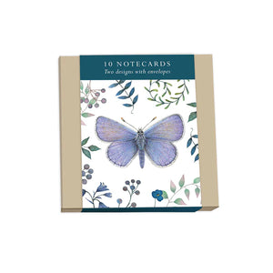 Otter House Vintage Garden Stationery - Square Notecard Pack - Butterflies