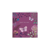 Otter House Vintage Garden Stationery - Square Notecard Pack - Butterflies