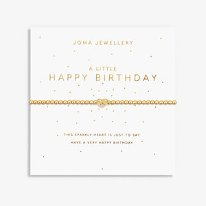 Joma Jewellery  A Little 'Happy Birthday' Bracelet In Gold Plating