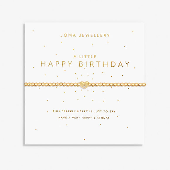 Joma Jewellery  A Little 'Happy Birthday' Bracelet In Gold Plating