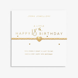 Joma Jewellery  A Little 'Happy 18th Birthday' Bracelet In Gold Plating