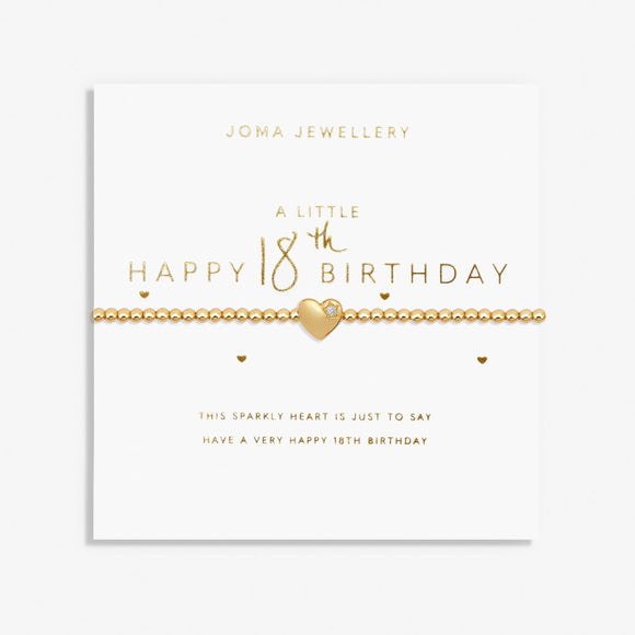 Joma Jewellery  A Little 'Happy 18th Birthday' Bracelet In Gold Plating